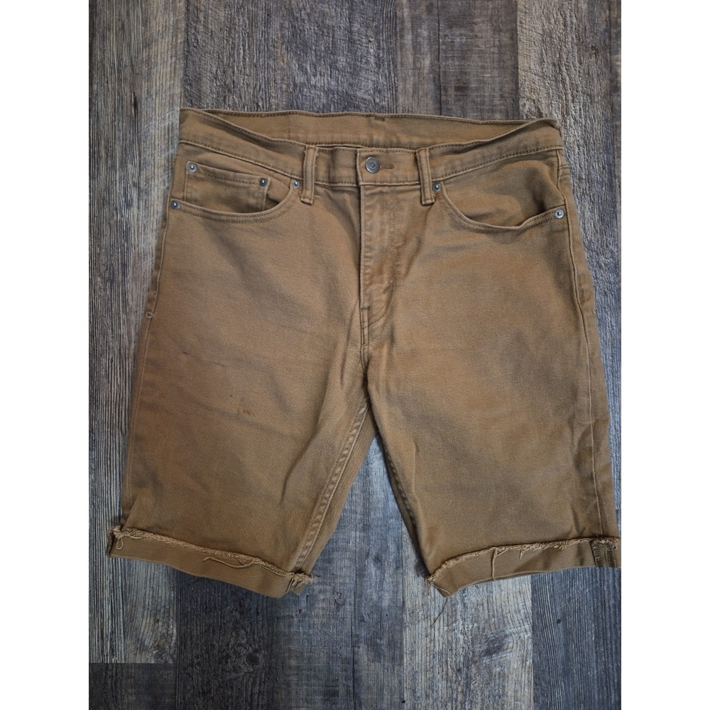 Levi's 511 Slim Fit Cut-Off Jean Shorts Caraway Brown Size 34 Stretch
